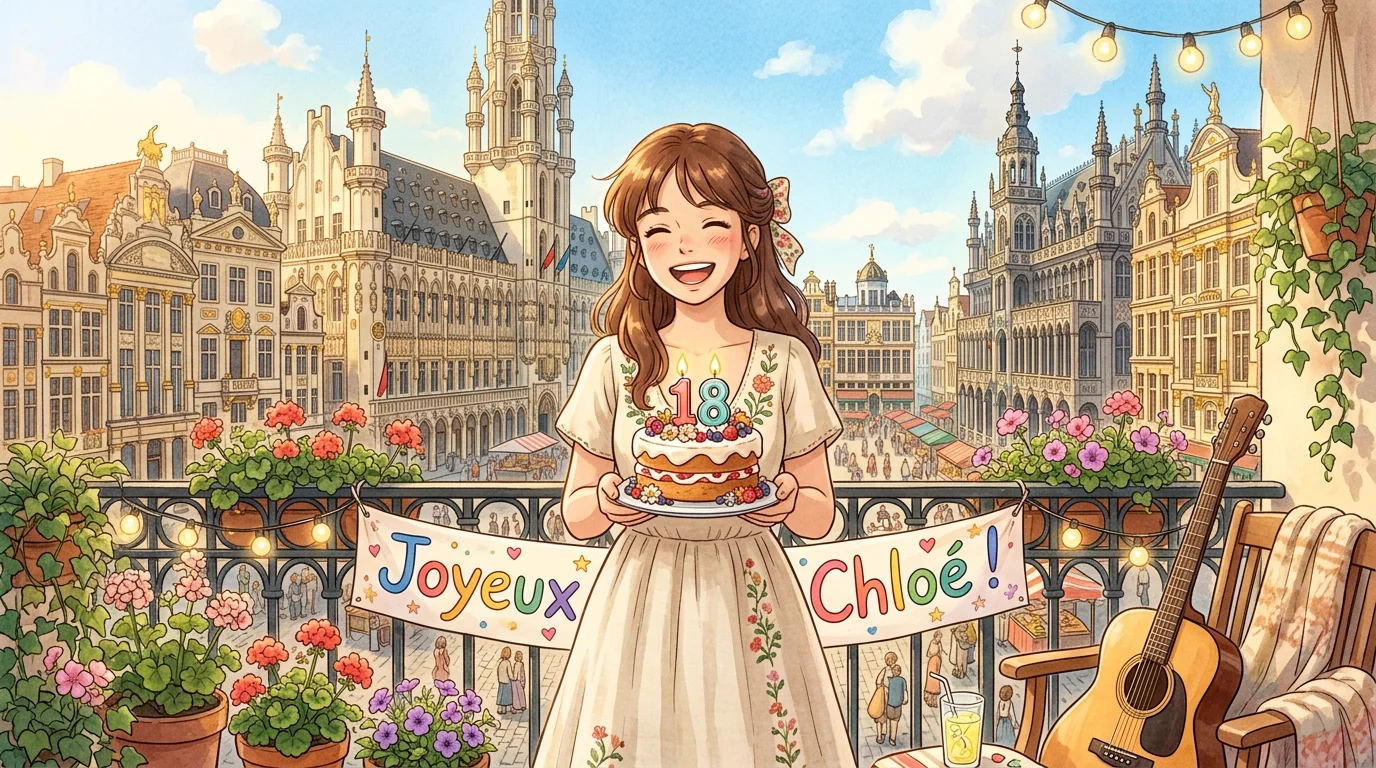 Chloé 18 ans Joyeux Anniversaire Bruxelles Grand-Place